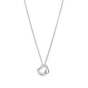 Tiffany & Co Elsa Peretti Open Heart Small Silver Necklace